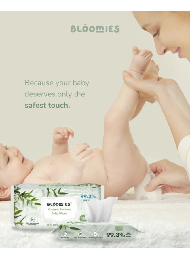 بلوميز مناديل بيبي بامبو بلوميز 48 قطعة - Image 5